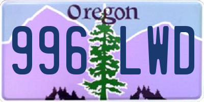 OR license plate 996LWD
