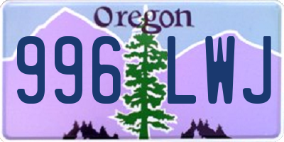 OR license plate 996LWJ