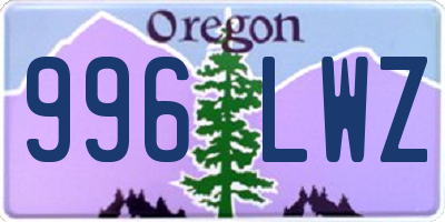 OR license plate 996LWZ