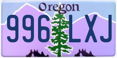 OR license plate 996LXJ