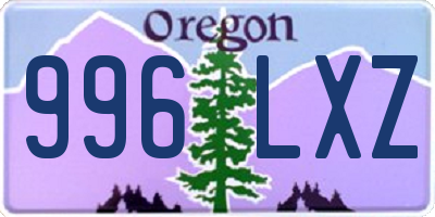 OR license plate 996LXZ