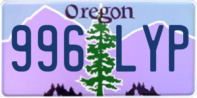 OR license plate 996LYP