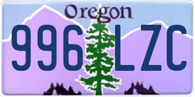 OR license plate 996LZC