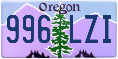 OR license plate 996LZI