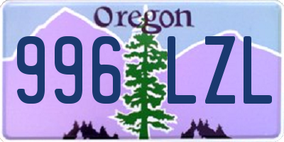 OR license plate 996LZL
