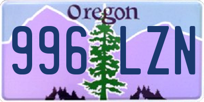 OR license plate 996LZN