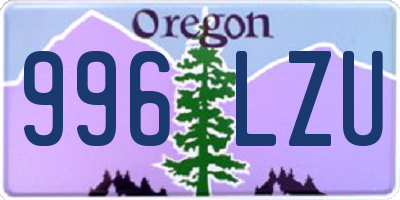 OR license plate 996LZU