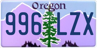 OR license plate 996LZX