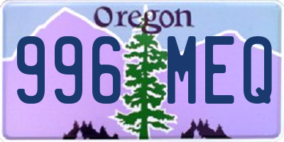 OR license plate 996MEQ