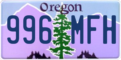 OR license plate 996MFH