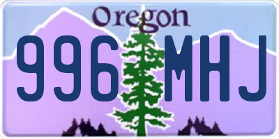 OR license plate 996MHJ