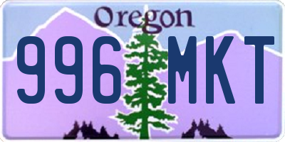 OR license plate 996MKT