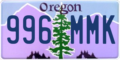 OR license plate 996MMK