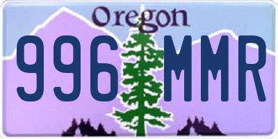 OR license plate 996MMR