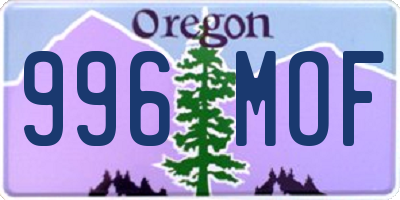 OR license plate 996MOF