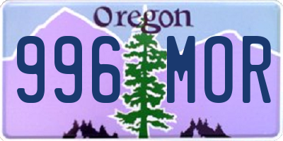 OR license plate 996MOR