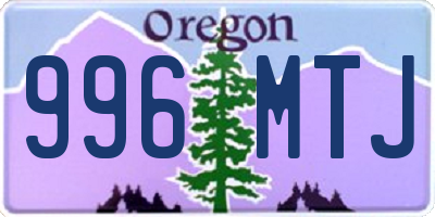 OR license plate 996MTJ