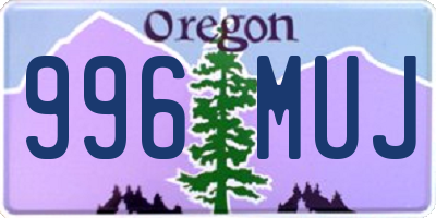 OR license plate 996MUJ