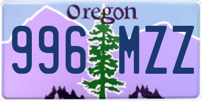 OR license plate 996MZZ