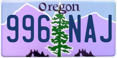 OR license plate 996NAJ