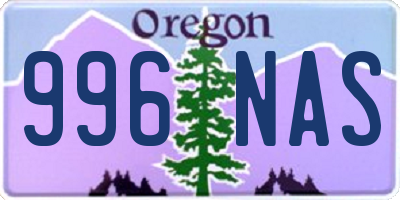 OR license plate 996NAS