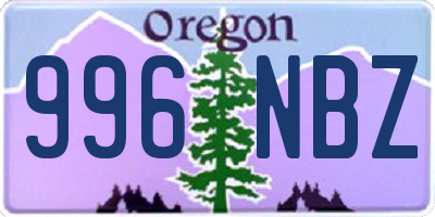 OR license plate 996NBZ