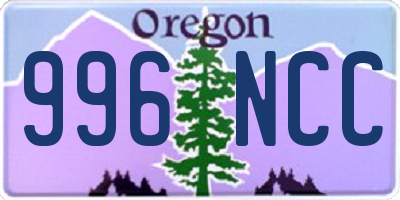 OR license plate 996NCC