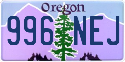 OR license plate 996NEJ