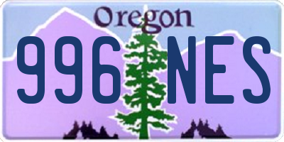 OR license plate 996NES