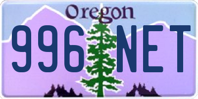 OR license plate 996NET