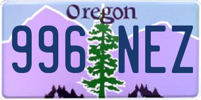 OR license plate 996NEZ