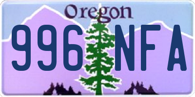 OR license plate 996NFA
