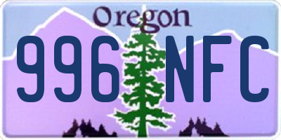 OR license plate 996NFC