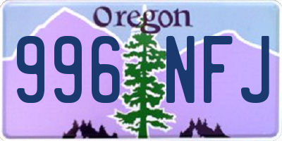 OR license plate 996NFJ
