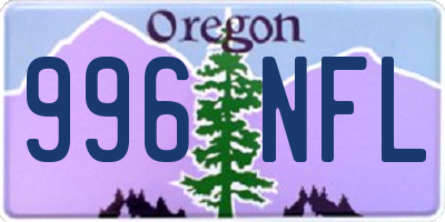 OR license plate 996NFL