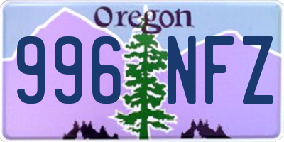 OR license plate 996NFZ