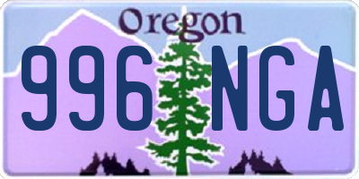 OR license plate 996NGA