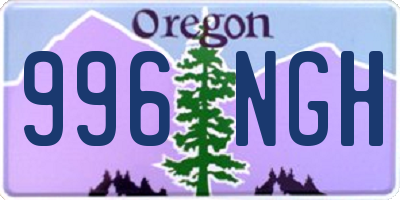 OR license plate 996NGH