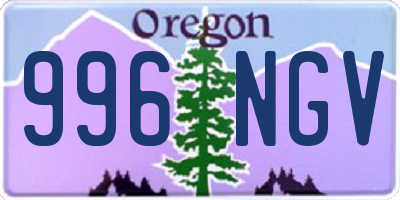 OR license plate 996NGV