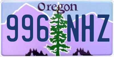 OR license plate 996NHZ