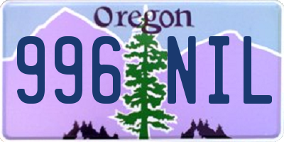 OR license plate 996NIL