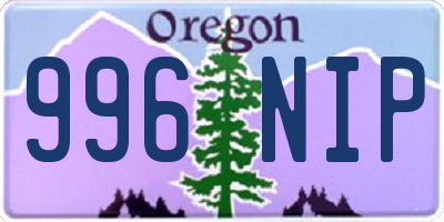 OR license plate 996NIP