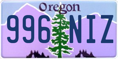 OR license plate 996NIZ