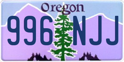 OR license plate 996NJJ