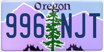 OR license plate 996NJT
