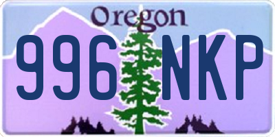 OR license plate 996NKP