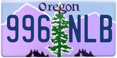 OR license plate 996NLB