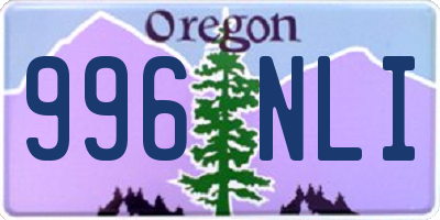 OR license plate 996NLI