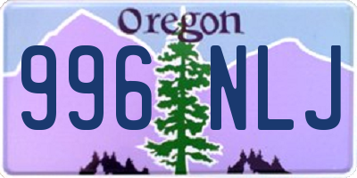 OR license plate 996NLJ
