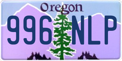 OR license plate 996NLP